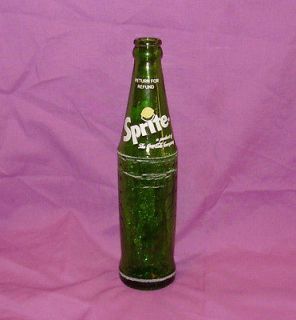 Vintage 10 oz Sprite Glass Bottle Lemon Logo Emblem Coke Coca Cola
