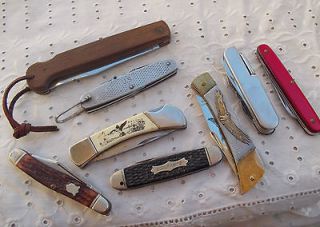 LOT Vintage Folding Pocket Knives Camillus Candco Kent Utility Sabre