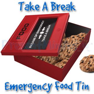 Emergency Food Tin  Novelty Snack or Lunch Box Biscuit & Cake Tin