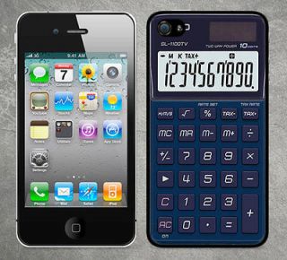 White cool joke funny school math calculator iPhone 4 4s 5 cover case
