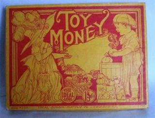 vintage toy play money by ideal original box from canada