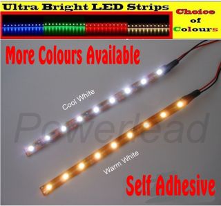 Dolls House LED LightingLight Lamp Strips 12V DC   Choice of Colours