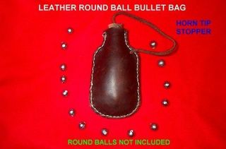 BLACK POWDER ROUND BALL BULLET BAG .32 54 CAL.