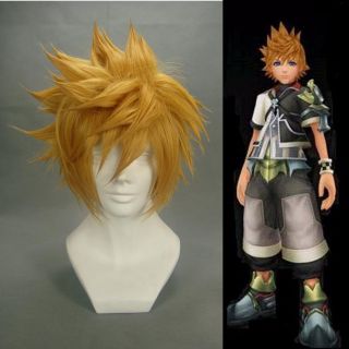 12.6 layered Blonde Ventus Kingdom Hearts Cosplay Wig 173A