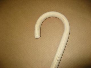 WOODEN CANE WHITE ASH WOOD WALKING STICK CROOK HANDLE CANDY CANES USA