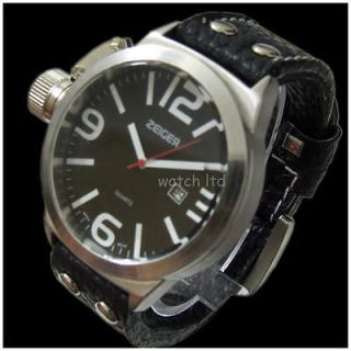 Newly listed Navy Type Canteen Military Men Quartz Watch Leather Band