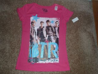 BIG TIME RUSH PINK T SHIRT NEW WITH TAGS CARLOS KENDALL JAMES LOGIN