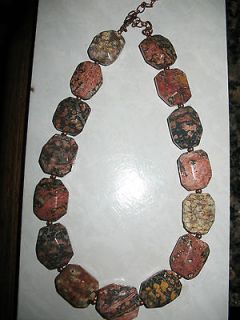 Newly listed BEAUTIFUL LARGE LEOPARD JASPER SEMI FACETED NUGGETS BEADS