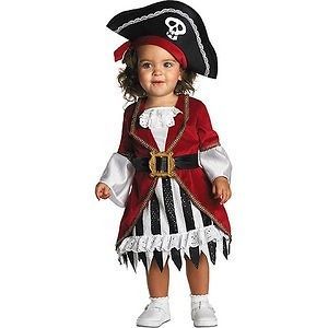 New 2 Pc Pirate Princess Girls Toddler Halloween Dress Up Play Costume