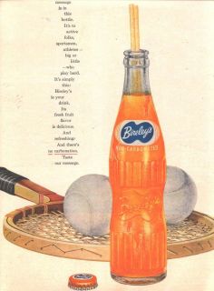 1956 lg c ad bireleys orange drink tennis