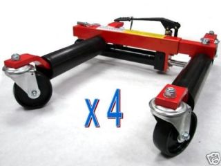 HYDRAULIC CAR DOLLY DOLLIES 12 WHEEL LIFT JACK AIR POSITIONING MOVING