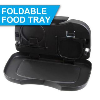 Car Seat Foldable Food and Drink Tray Black