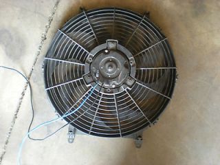 Electric Cooling Fan Puller Flow Direction 15 3/4 Works 12V Hot Rod
