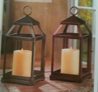 Contempary Candle Lantern (1) Rustic Silver, Black or Bronze (Your