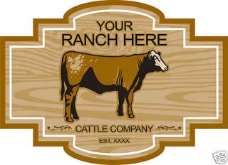 Cow Bull Cattle Farm Ranch Trailer Vinyl Sign Decal 24