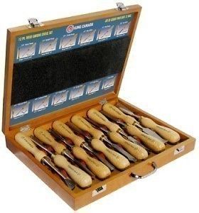 Canada Tools K 1212 12 PIECE WOOD CARVING CHISEL SET high carbon steel