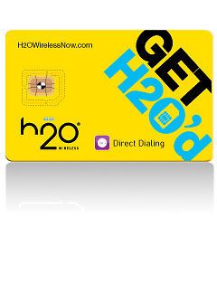 Prepaid H2O Wireless Micro Sim Card on AT&T Network for iphone 4/4s