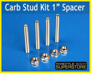 Carb Stud Kit 1 Spacer Stainless Holley Edelbrock Carb Chevy Ford