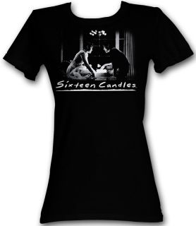Sixteen Candles Juniors T Shirt Black and White Black Tee Shirt