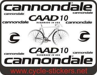 cannondale BIKES 2011 caad 10 full sticker kit