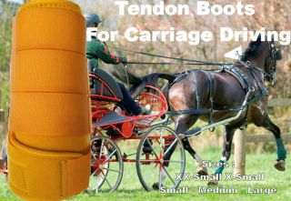 Horse Tendon Boots Yellow : Miniature To Horse Size Ideal For Carriage
