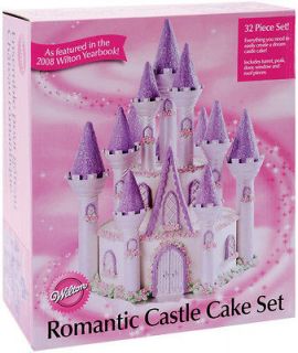 Wilton 32 Piece ROMANTIC CASTLE CAKE SET Fairy Princess Cake Kit