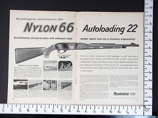 1959 REMINGTON 2 Pg New 22 Rim Fire NYLON 66 Autoloading Rifle