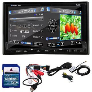 Dual Zone Double 2 Din 7 Car Stereo DVD Player GPS Radio Ipod TV