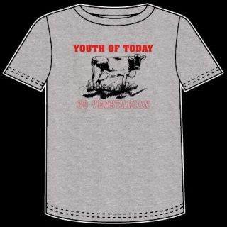 GO VEGETARIAN Youth of Today VEGAN sXe 108 NYHC Earth Crisis T Shirt
