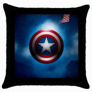 Captain America Comic Superhero Canvas Cotton Throw Pillow Case