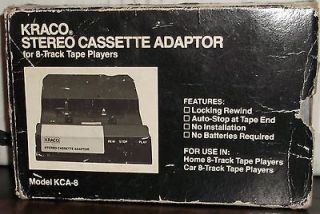 KRACO CASSETTE 8 ADAPTOR FOR 8 TRACK TAPE PLAYERS PARTS OR REPAIR