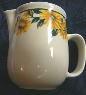 Vintage Thomson Pottery Creamer Small Pitcher Sunflower Pattern