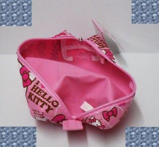 Sanrio Hello Kitty Nylon Zipper Pencil Case School Supply Pink