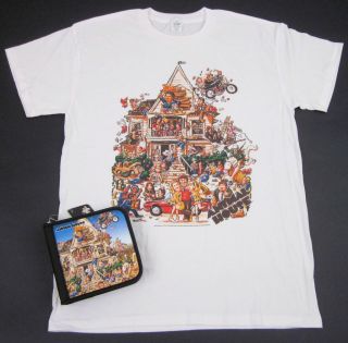 Lampoons ANIMAL HOUSE T shirt + 24disc CD/DVD Wallet Case Combo New