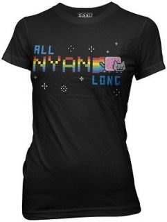 Nyan Cat All Long Womens Fitted Medium T Shirt