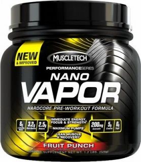 NEW MuscleTech NANO VAPOR Performance Series Pre Workout 1.2 lbs