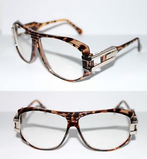 Cazal Design Nerd Glasses Clear lens 80s Retro Mens Tortoise gold
