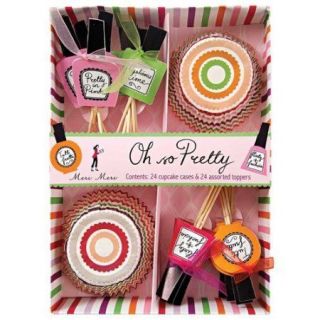 Oh So Pretty Cupcake Wrappers Kit Picks 24 Toppers by Meri Meri NEW IN