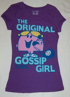 Original GOSSIP GIRL T Shirt XL 15 17 PURPLE Phone Chat Graphic Tee Jr