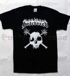 Hatebreed   Skull and Mace black t shirt   Official   FAST SHIP