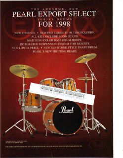 Pearl Export Select Drums Drum Kit original paper press advert from