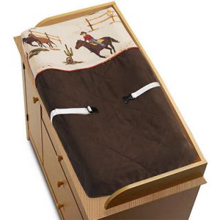 SWEET JOJO CHANGING TABLE PAD COVER FOR WILD WEST COWBOY HORSE BABY
