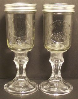 REDNECK HILLBILLY CHAMPAGNE GLASS (2) MASON JAR WEDDING WINE GAG GIFT