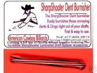 SharpShooter Dent tool Removes Dents Dings in Pool Cue