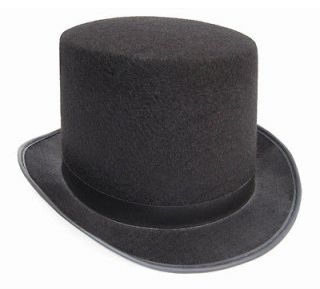 Slash SteamPUNK Victorian Top Hat Charles Dickens Topper Black