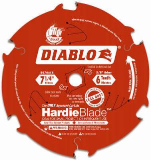 Freud D0706CH 7 1/4 x 6 Tooth Diablo Cement Blade