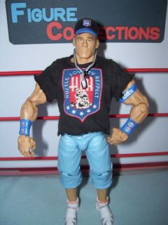 Mattel Elite Series 3 John Cena Figure Blue Gear AWA Style w Hat