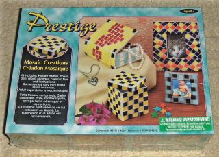 Mosaic Creations Kit w/ceramic tiles (picture frames, boxes) New