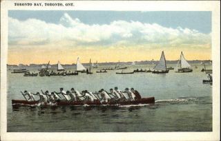 Toronto Ontario Toronto Boat Rowing Crew Scull Boat c1910 Postcard