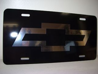Chevrolet chrome/blk metal license plate